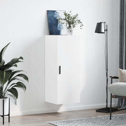 Wall Mounted Cabinet White 34.5x34x90 cm