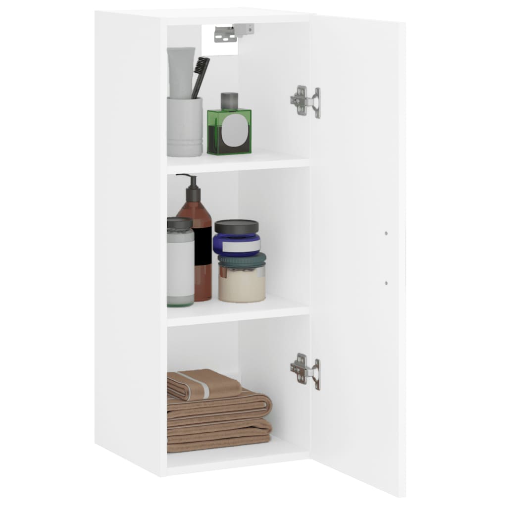 Wall Mounted Cabinet White 34.5x34x90 cm