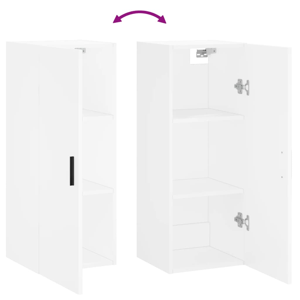 Wall Mounted Cabinet White 34.5x34x90 cm