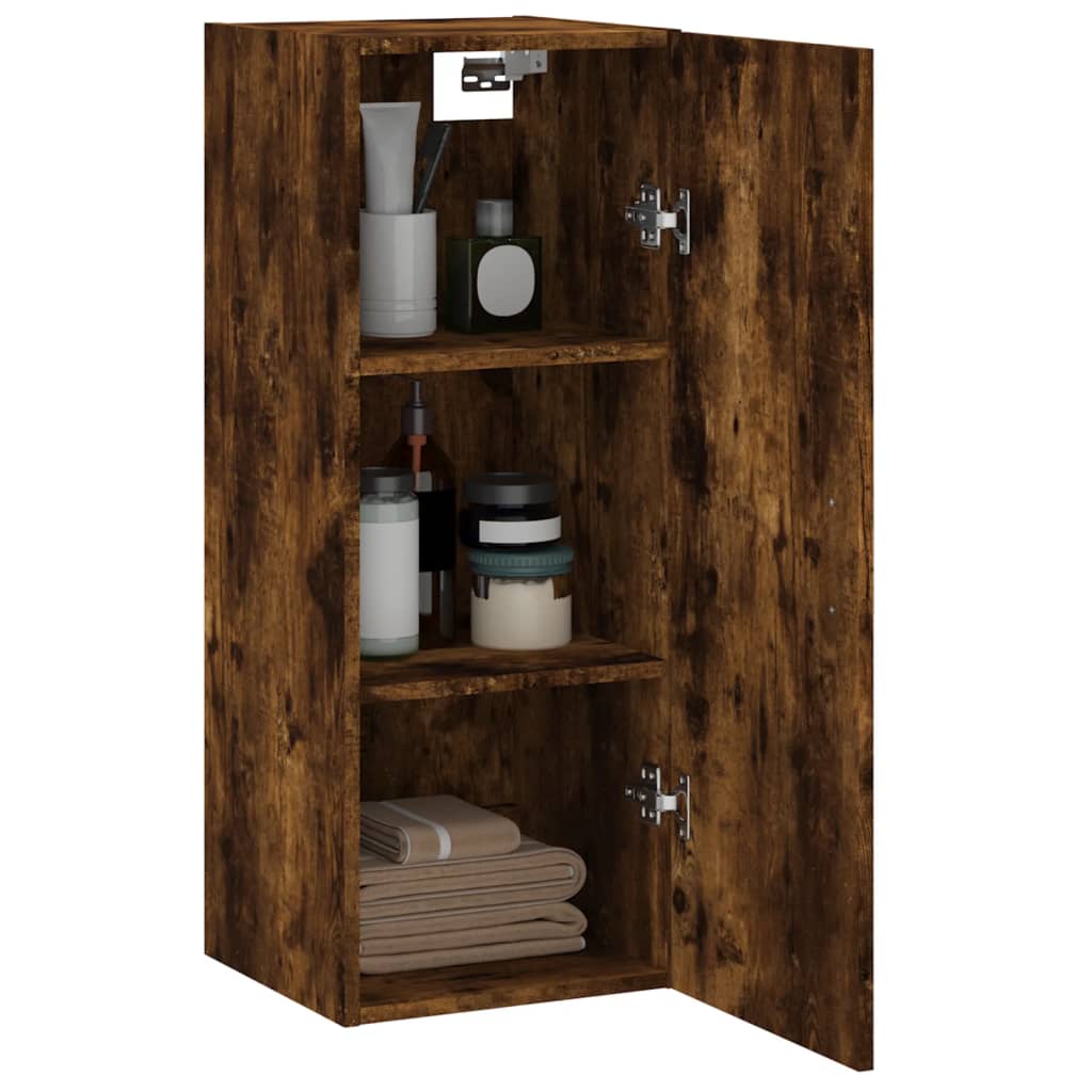 Wall Mounted Cabinet Smoked Oak 34.5x34x90 cm