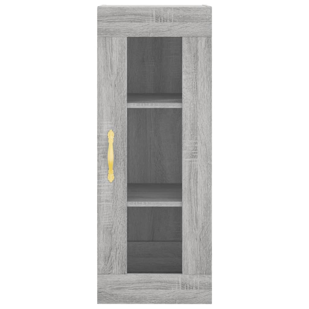 Wall Mounted Cabinet Grey Sonoma 34.5x34x90 cm