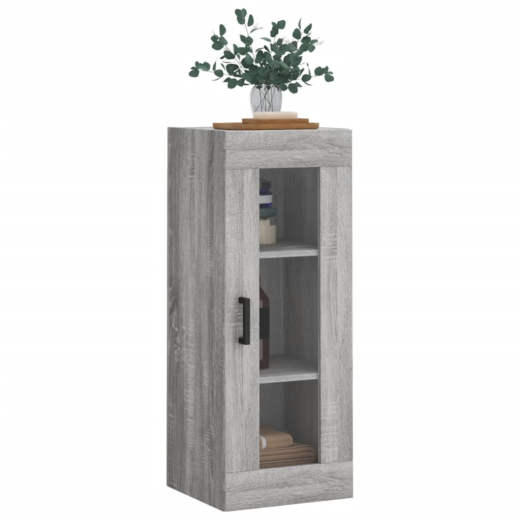 Wall Mounted Cabinet Grey Sonoma 34.5x34x90 cm