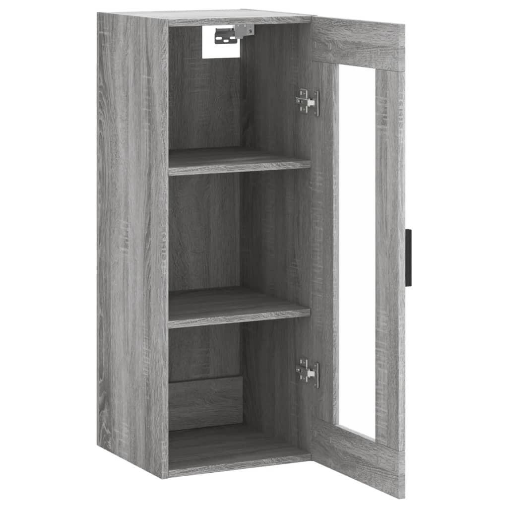 Wall Mounted Cabinet Grey Sonoma 34.5x34x90 cm