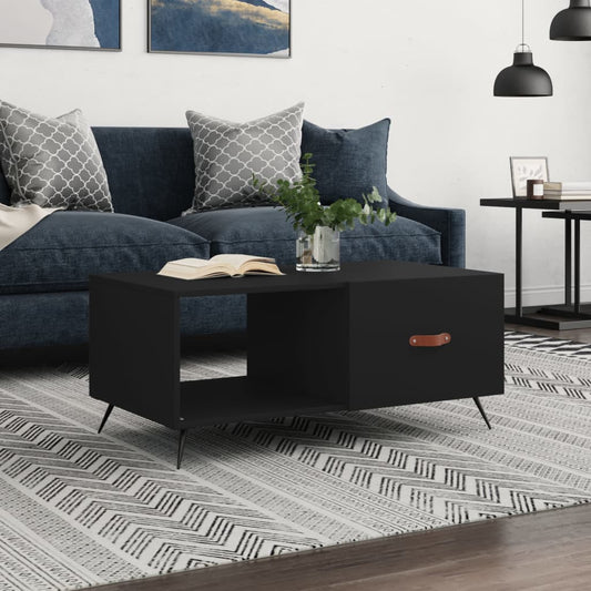 Coffee Table Black 90x50x40 cm Engineered Wood