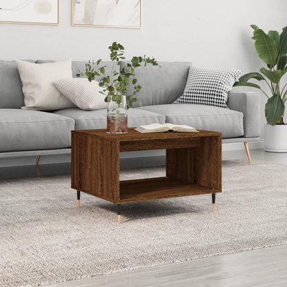 Coffee Table Brown Oak 60x50x40 cm Engineered Wood