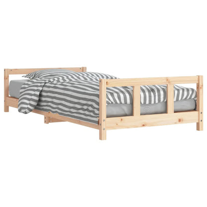 Kids Bed Frame 90x200 cm Solid Wood Pine