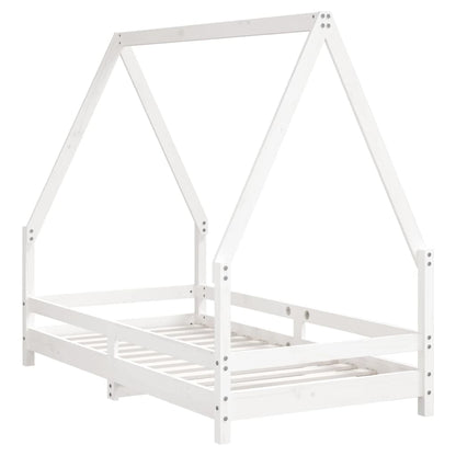 Kids Bed Frame White 80x160 cm Solid Wood Pine