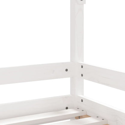 Kids Bed Frame White 80x160 cm Solid Wood Pine