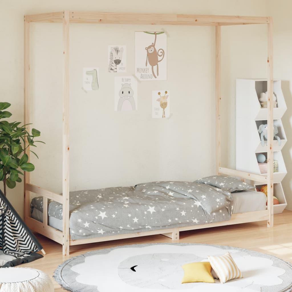 Kids Bed Frame 80x200 cm Solid Wood Pine