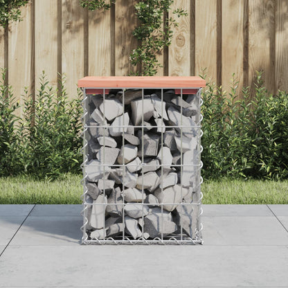 Garden Bench Gabion Design 33x31x42 cm Solid Wood Douglas