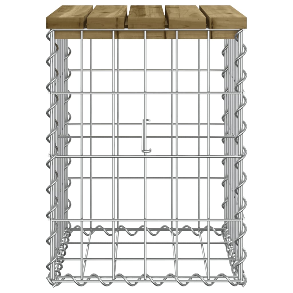 Garden Bench Gabion Design 33x31x42 cm Impregnated Wood Pine