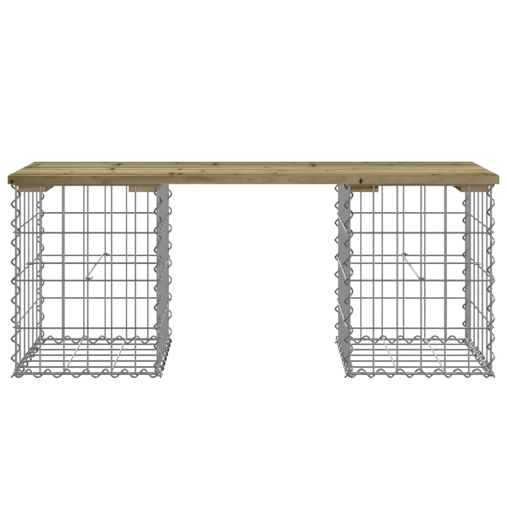 Garden Bench Gabion Design 103x31x42 cm Impregnated Wood Pine