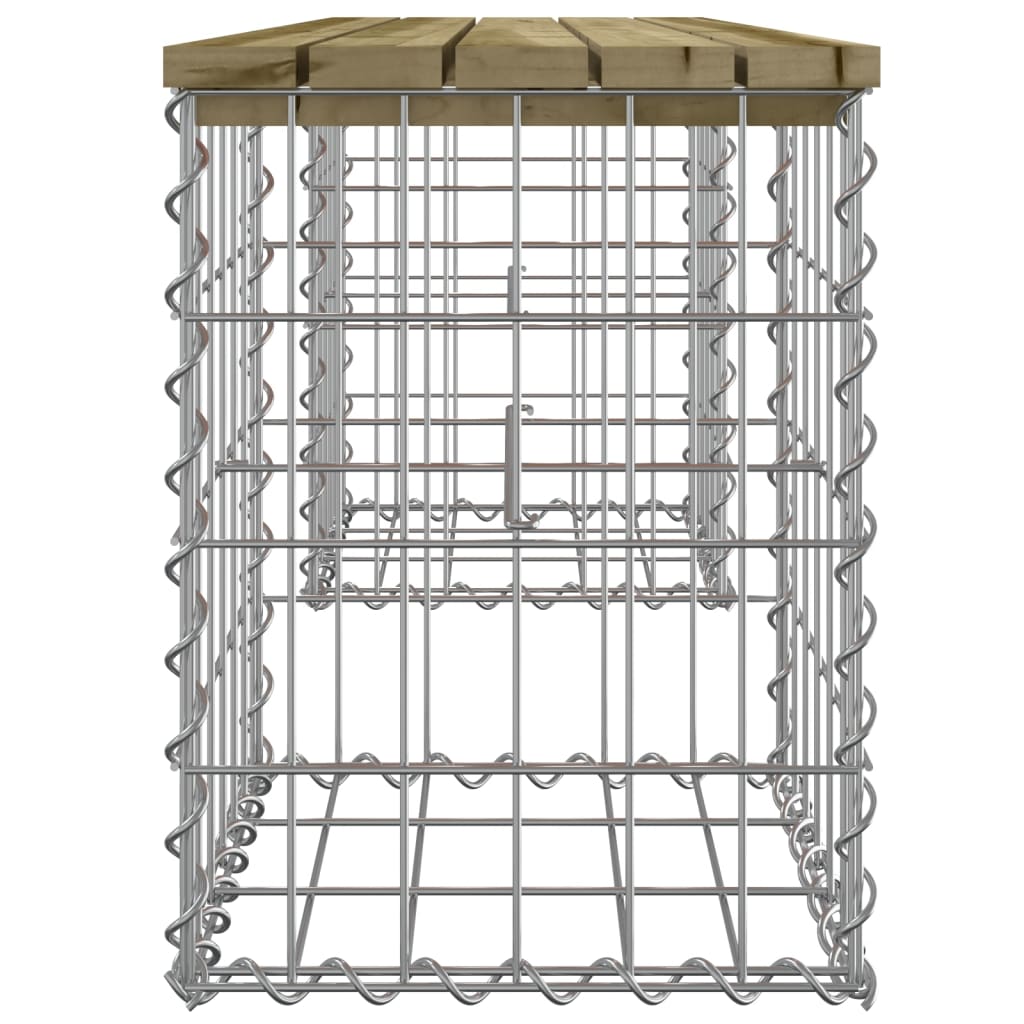 Garden Bench Gabion Design 103x31x42 cm Impregnated Wood Pine