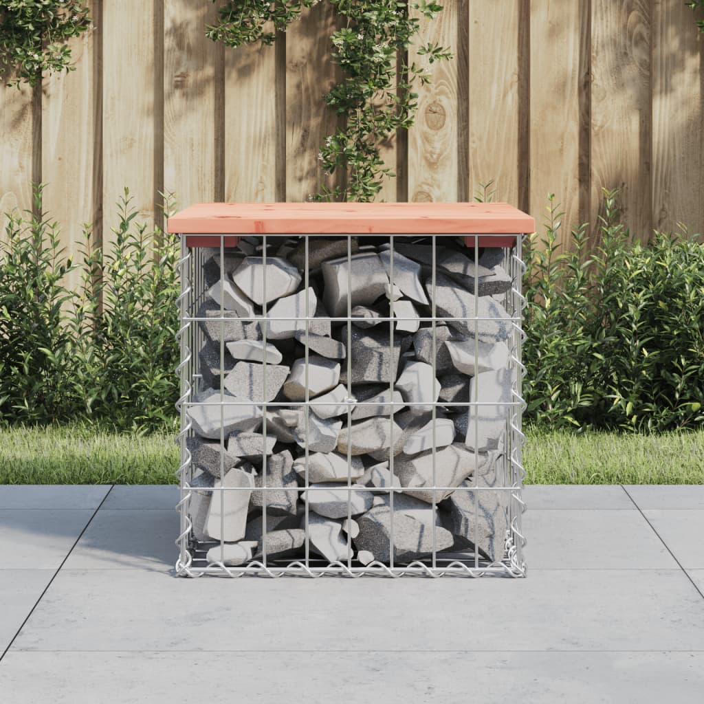 Garden Bench Gabion Design 43x44x42 cm Solid Wood Douglas