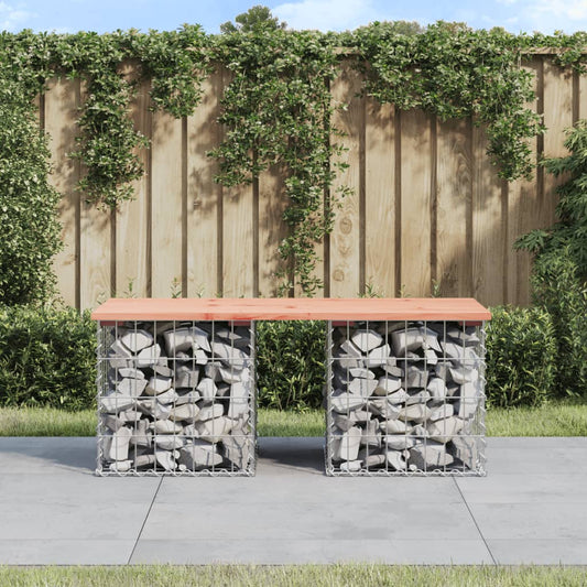 Garden Bench Gabion Design 103x44x42 cm Solid Wood Douglas