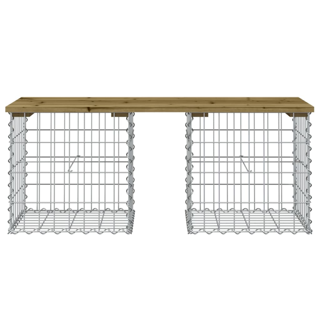 Garden Bench Gabion Design 103x44x42 cm Impregnated Wood Pine