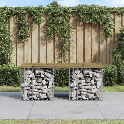 Garden Bench Gabion Design 103x44x42 cm Impregnated Wood Pine