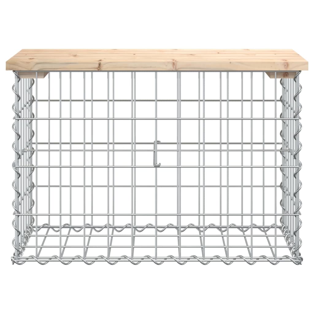 Garden Bench Gabion Design 63x31.5x42 cm Solid Wood Pine