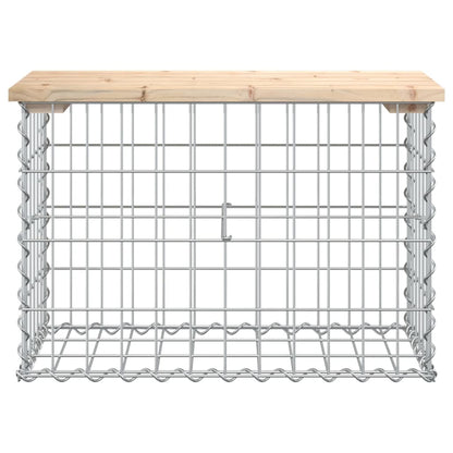 Garden Bench Gabion Design 63x31.5x42 cm Solid Wood Pine