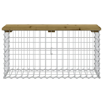 Garden Bench Gabion Design 83x31.5x42 cm Impregnated Wood Pine