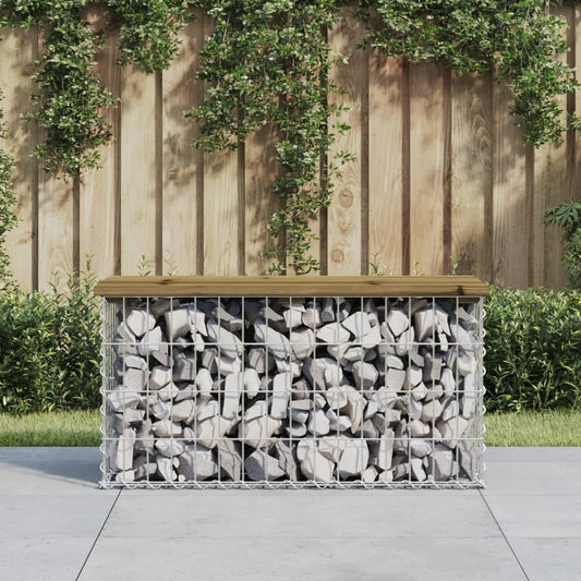 Garden Bench Gabion Design 83x31.5x42 cm Impregnated Wood Pine