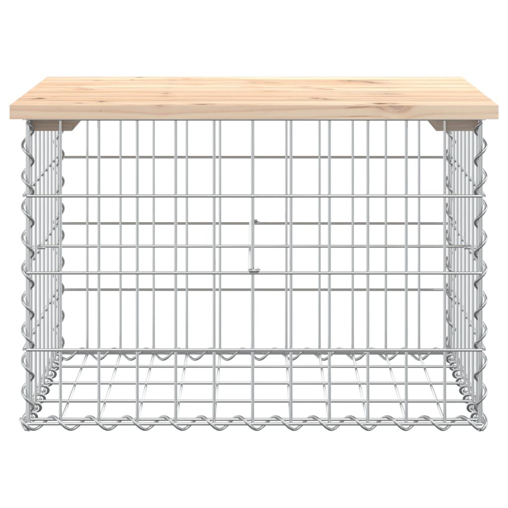 Garden Bench Gabion Design 63x44x42 cm Solid Wood Pine