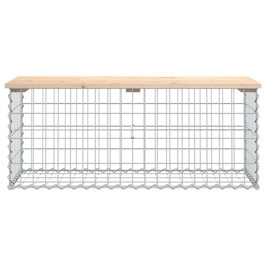 Garden Bench Gabion Design 103x44x42 cm Solid Wood Pine