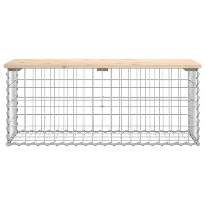 Garden Bench Gabion Design 103x44x42 cm Solid Wood Pine