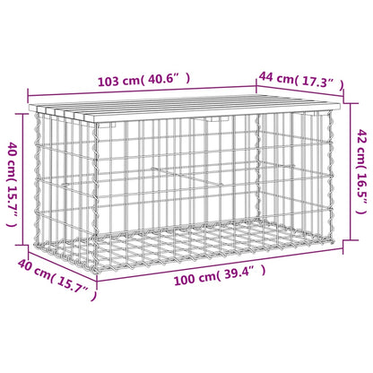 Garden Bench Gabion Design 103x44x42 cm Impregnated Wood Pine