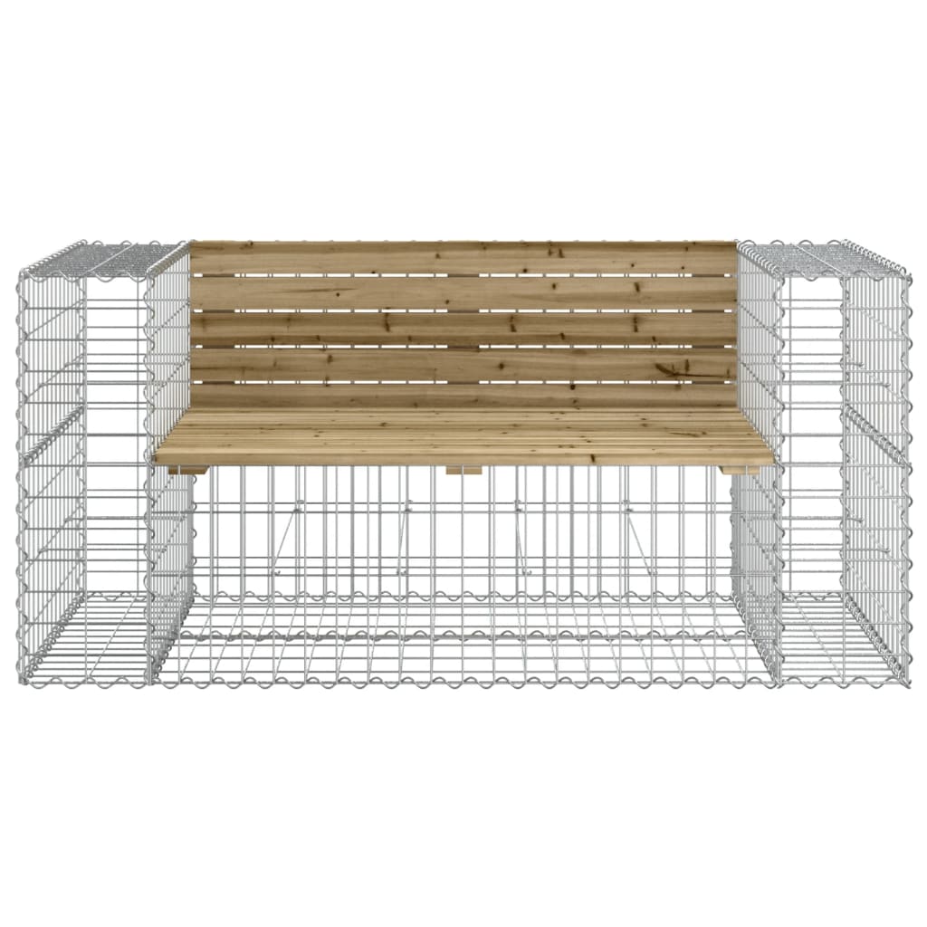 Garden Bench Gabion Design 143x71x65.5 cm Impregnated Wood Pine