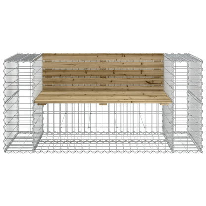 Garden Bench Gabion Design 143x71x65.5 cm Impregnated Wood Pine