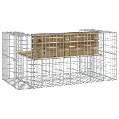 Garden Bench Gabion Design 143x71x65.5 cm Impregnated Wood Pine