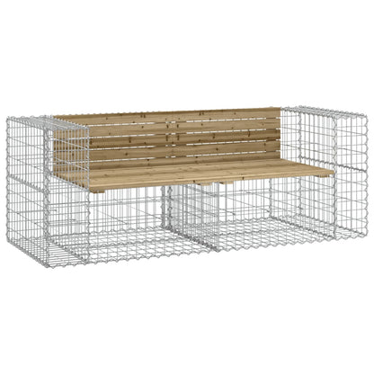 Garden Bench Gabion Design 184x71x65.5 cm Impregnated Wood Pine