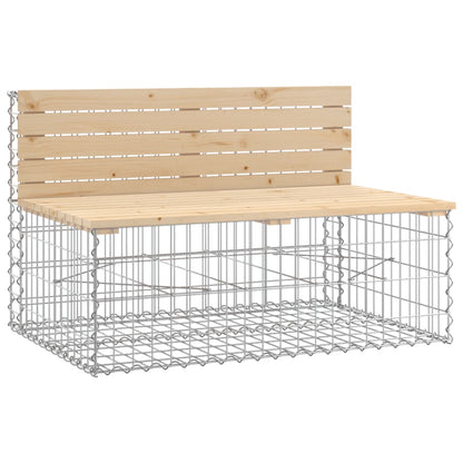 Garden Bench Gabion Design 347x71x65.5 cm Solid Wood Pine