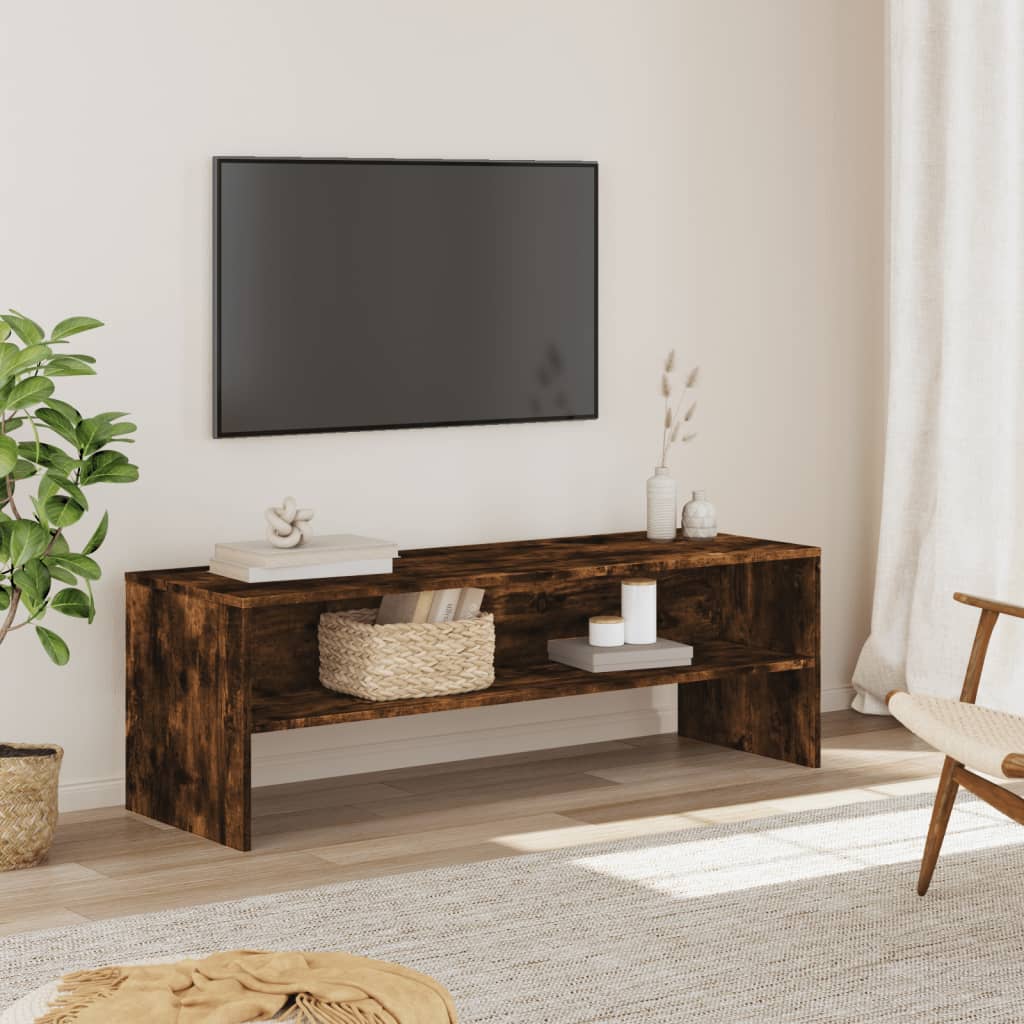 TV Cabinet Smoked Oak 120x40x40 cm Engineered Wood