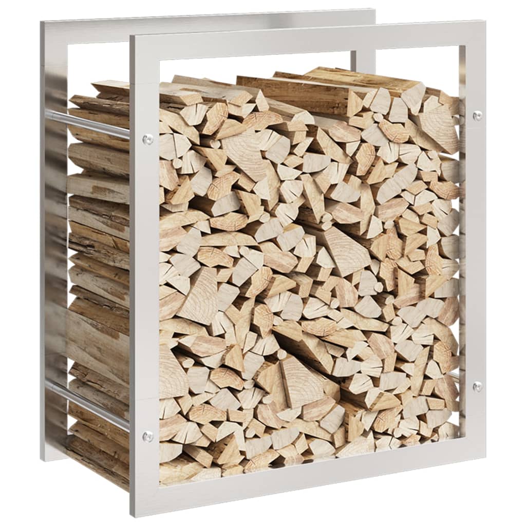 Firewood Rack 50x28x56 cm Stainless Steel