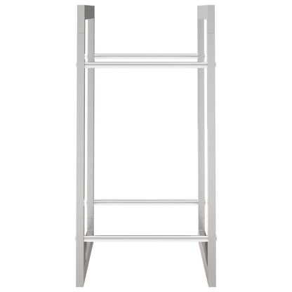 Firewood Rack 50x28x56 cm Stainless Steel