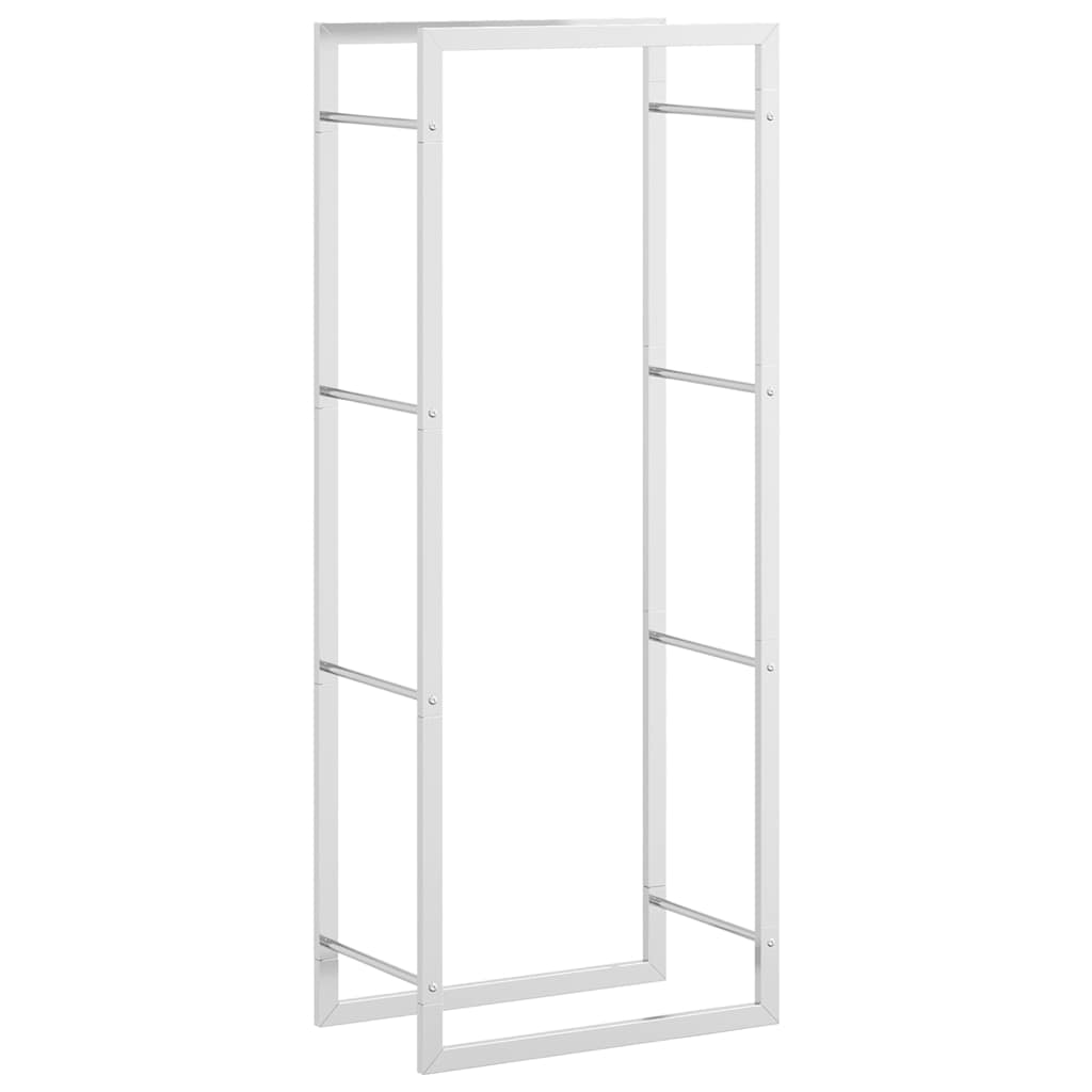 Firewood Rack 50x28x132 cm Stainless Steel