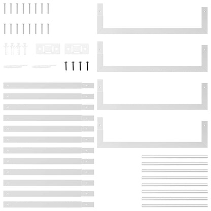 Firewood Rack 50x28x132 cm Stainless Steel