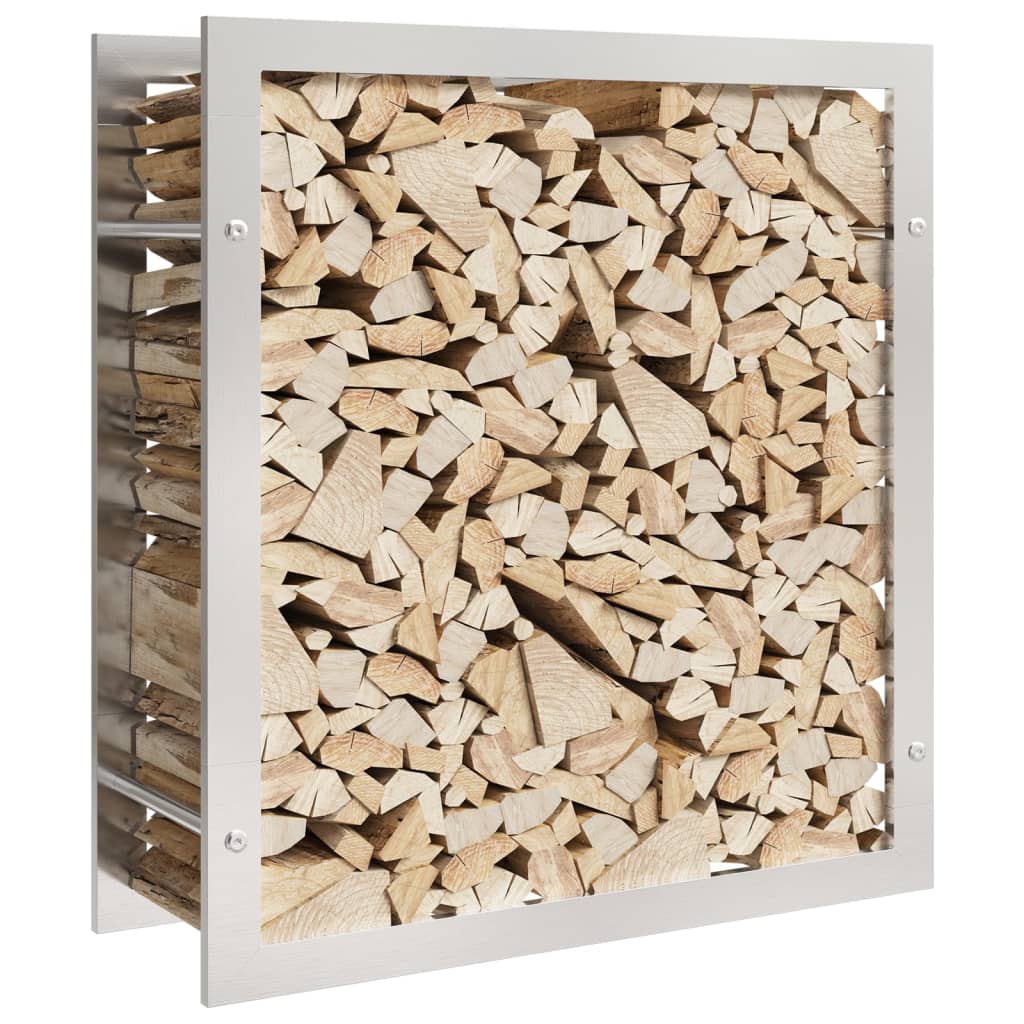 Firewood Rack 80x28x86 cm Stainless Steel