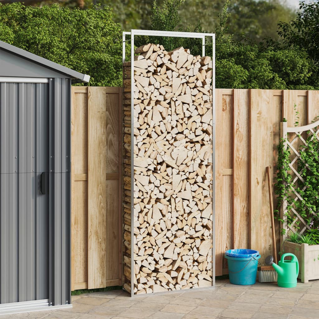 Firewood Rack 110x28x312 cm Stainless Steel