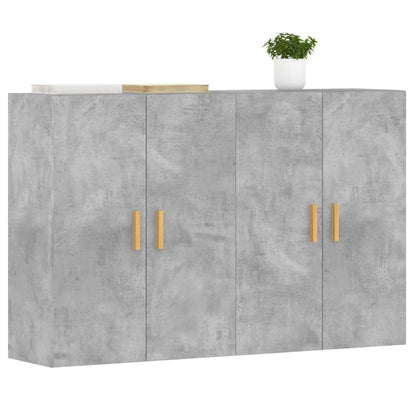 Wall Mounted Cabinets 2 pcs Concrete Grey Engineered Wood