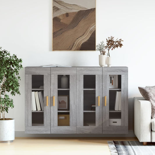 Wall Mounted Cabinets 2 pcs Grey Sonoma Engineered Wood