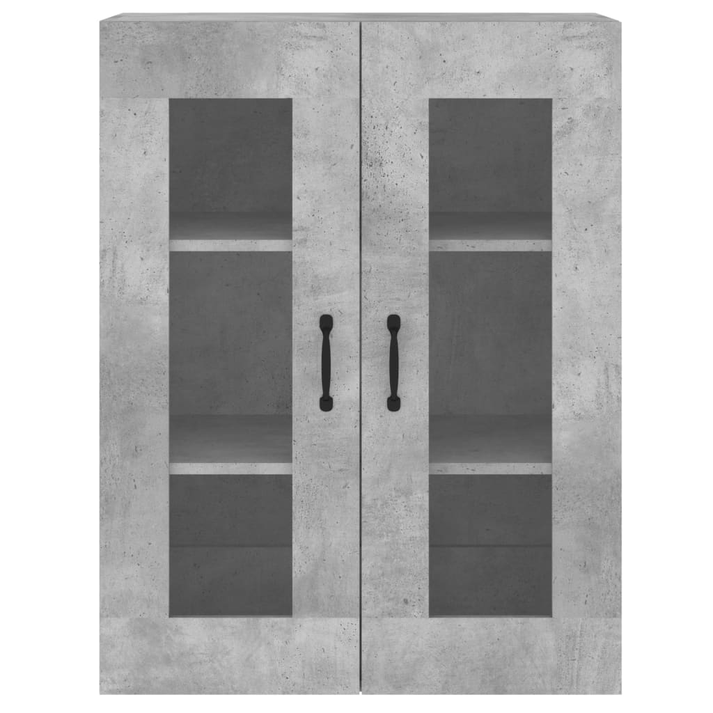 Wall Mounted Cabinets 2 pcs Concrete Grey Engineered Wood