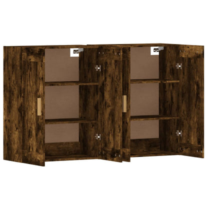 Wall Mounted Cabinets 2 pcs Smoked Oak Engineered Wood