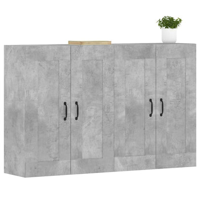 Wall Mounted Cabinets 2 pcs Concrete Grey Engineered Wood