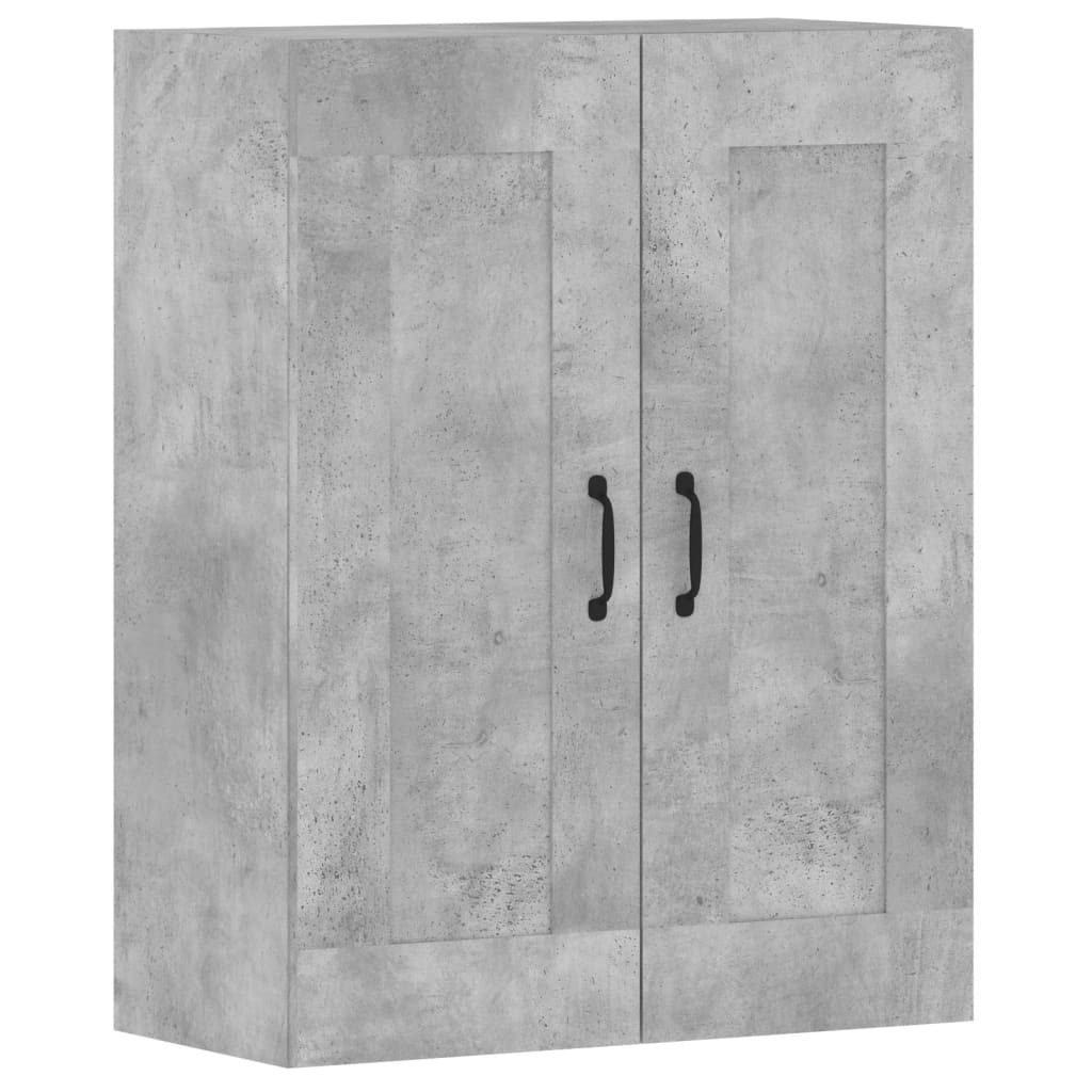 Wall Mounted Cabinets 2 pcs Concrete Grey Engineered Wood