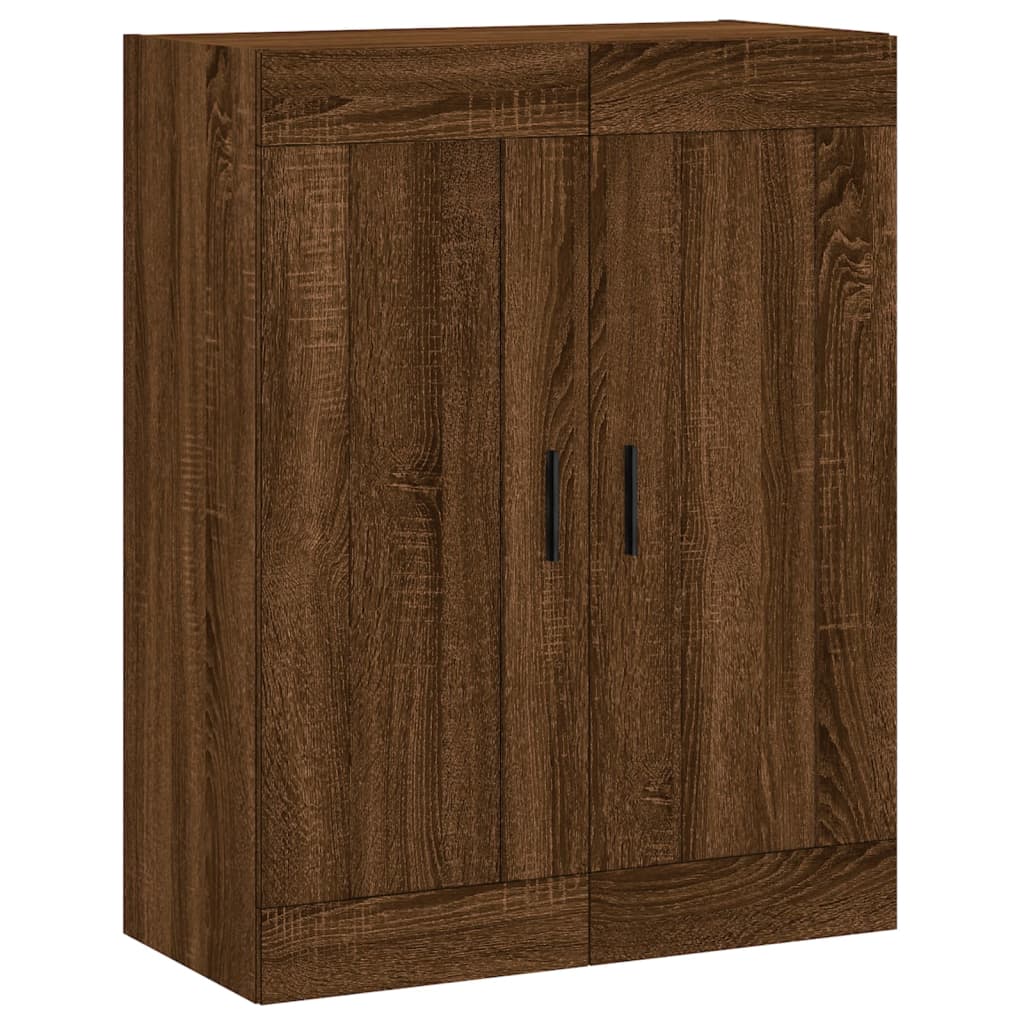 Wall Mounted Cabinets 2 pcs Brown Oak Engineered Wood