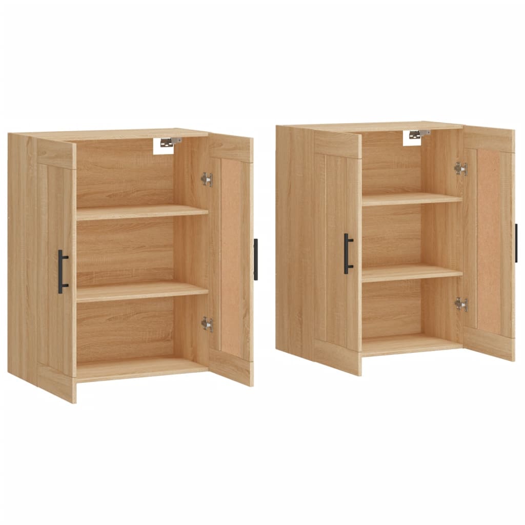 Wall Mounted Cabinets 2 pcs Sonoma Oak Engineered Wood