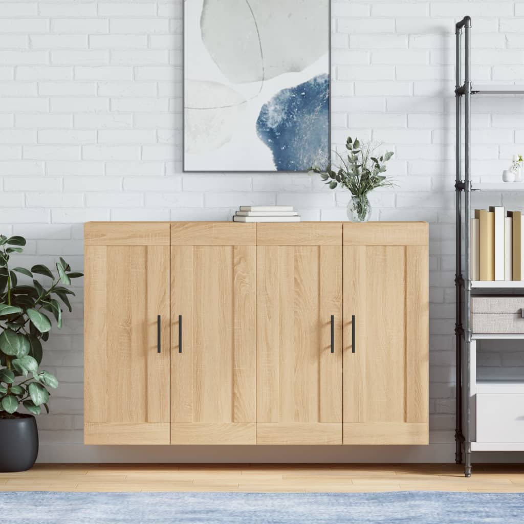 Wall Mounted Cabinets 2 pcs Sonoma Oak Engineered Wood